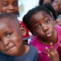 Shot of kids at a community outreach event.
